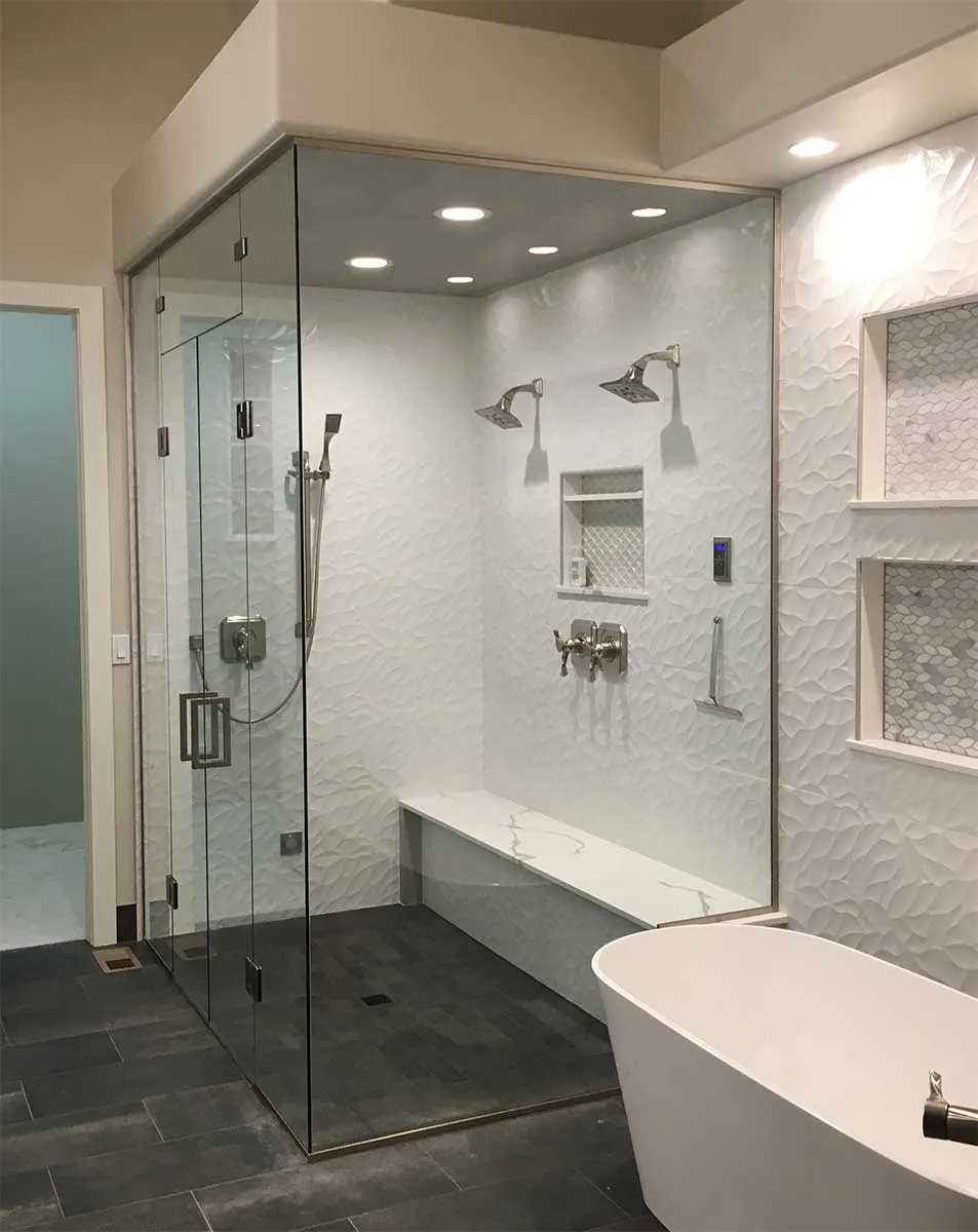 Frameless Glass Shower Enclosures Clips vs. UChannel vs. Hybrid